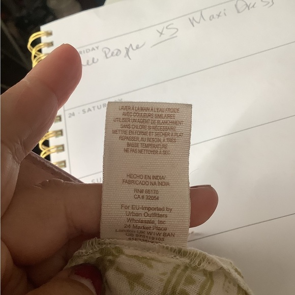 Free People Backless Elegant Green and Cream Halter Maxi Dress - Picture 12 of 13